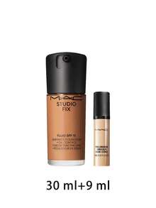 MAC [حزمة] كريم أساس سائل ستوديو فيكس SPF 15 درجة NW35 سعة 30 مل + خافي عيوب برو لونج وير درجة NC30 سعة 9 مل - NW35+NC30 - مشاهدة 2