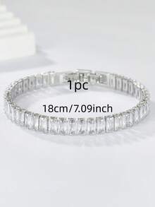 4件/1件裝 時尚奢華不鏽鋼水鑽四葉草項鍊與手鍊套組，復古優雅女款珠寶套組，適合日常配戴、禮物、派對、時尚節日禮物 - 銀色3 - 查看 11