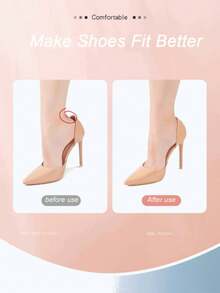 1/2/3 Pairs Silicone Heel Pads, Unisex Anti-Slip Heel Cushions, Anti-Slip Heel Patches, Heel Care Protection Pads, Shoe Accessories, Back To School Supplies - Clear - View 8