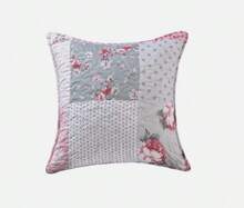 3 Piece Quilted Patchwork Bedspread Set – Soft Lightweight Reversible Bed Throw Coverlet With 2 Pillowcases – Single Double King Size – All Season Bedding - Grey - Floral - View 2