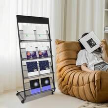 SHIOUCY Magazine Rack - Black 1pc - View 5