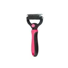 Peine de aseo para mascotas para gatos y perros, rastrillo de doble cara para el pelaje, ayuda a manejar el pelo suelto y los enredos, tamaño grande - Multicolor - Ver 9