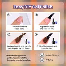 Beetles 25 Colors Fall Gel Nail Polish Set, Fall Passage Collection, Burgundy, Brown & Orange Gel Polish With Base Coat, Glossy & Matte Top Coat, Soak Off UV LED - 25 Colors Fall Passage - 查看 8