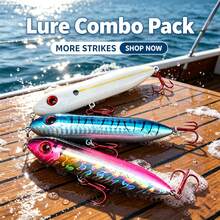 1/3pcs Lure Bait, Floating Pencil Lure Long Cast Freshwater Bass, Perch, Tuna Artificial Fish Bait Lure Set - Multicolor - View 11