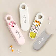 3-Meal Portable Pill Organizer, Multiple Colors Available, Pill, Medicine, Supplement, Vitamin, Fish Oil Storage Box, Daily Outing And Office Carry, Portable Small Pill Box - Multicolor - View 2