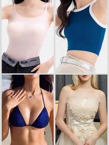 Silicone Breast Pads A-D Size - Breathable Non-Slip Breast Enhancer Pads, Reusable, Washable, Semi-Adhesive Design, Suitable For Bras, Bikinis, Sports Bras, Transparent Color - A - View 9
