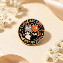 Funny Cat Quote Lapel Enamel Pins And Brooches Badge Pins For Backpacks Bags Backpack Cool Decoration Friend For Gifts - Multicolor - View 11