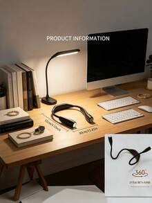 Neck-Hanging/Wearable Light, Equipped With 360-Degree Rotatable LED Reading Light And Three Adjustable Brightness Levels. Suitable For Bedside Table, Office And Home Environment. Can Be Used As Bedside Lamp Or Desk Lamp; Modern Design; Made Of Durable Material - A - 查看 11