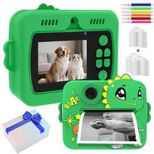Kids Instant Print Camera, Digital Camera With Instant Photo Printing Function, 8x Optical Zoom, 1080P HD Video, Available In 3 Colors (Pink, Green, Purple), Equipped With Rechargeable 1200mAh Large Capacity Battery, Built-In Flash, Portable And Easy To Use, Compact And Lightweight, Suitable For Travel, Family Photography And Outdoor Activities, Perfect Gift For Holidays And Special Occasions (Christmas, Birthday, New Year) - Multicolor - View 25