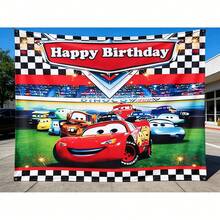 Hasbro Red Cars Theme Birthday Party Banner, Cake Toppers, Background Decoration Supplies - View 11