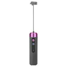 1pc Handheld Mini Electric Milk Frother, Stainless Steel USB Rechargeable, 3 Speed Settings, Portable Coffee Cappuccino Cream Mixer, Kitchen Accessory Egg Beater, Egg White Frother - Multicolor - View 8