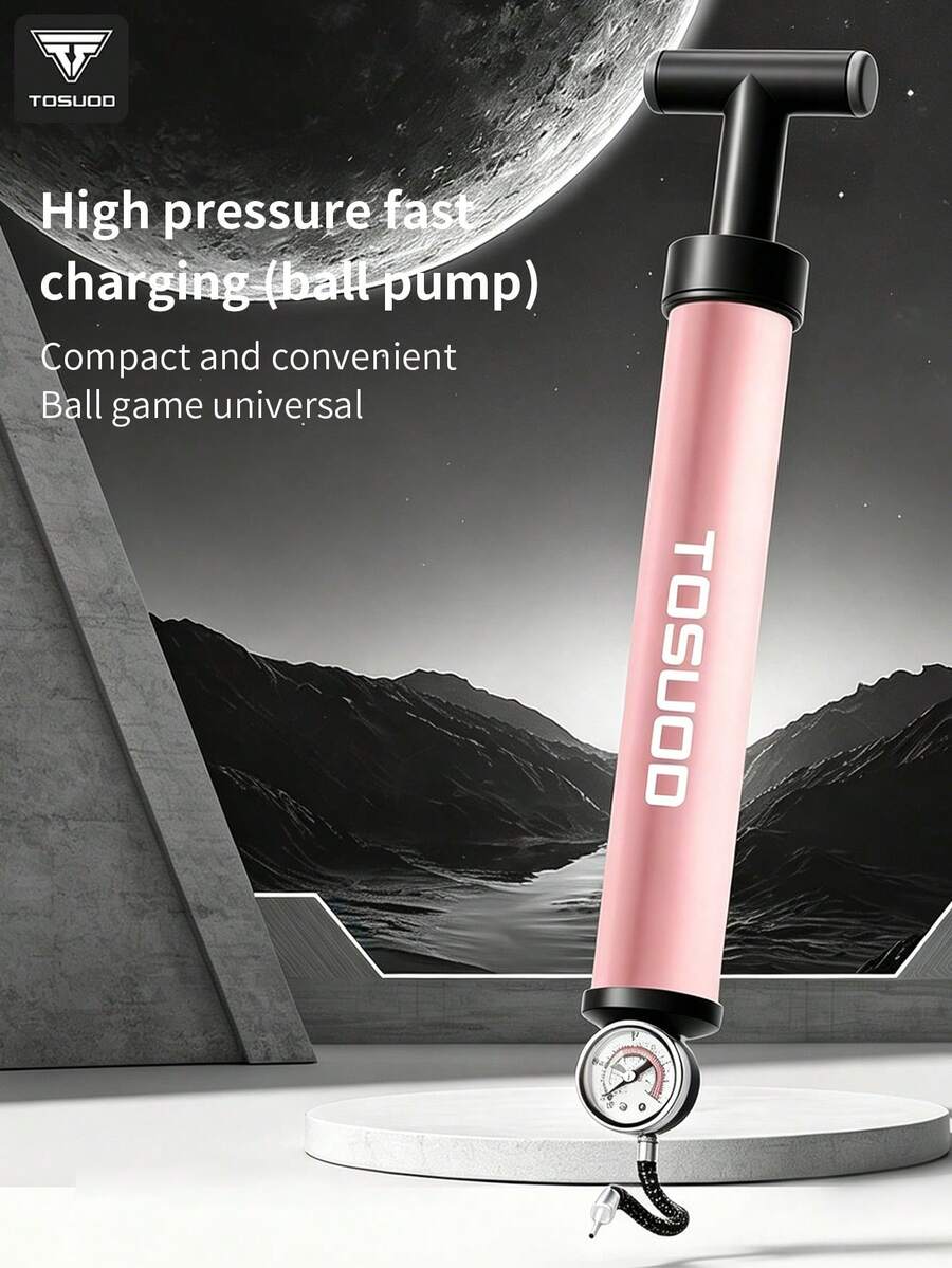 TOSUOD Universal Ball Pump With Inflation Needle, Basketball Football Volleyball Dedicated Inflation Needle, Compatible With Balloon Toy Inflation Nozzle, Portable Manual Inflation Accessory For Sports Ball Training And Home Use, Simple Inflation Tool For Sports Balls And Decorative Balloons - Multicolor - View 1