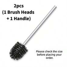 Toilet Brush Set That Won't Scratch The Toilet, With Rust-Proof Aluminum Handle And Replaceable Brush Head. Perfect For Bathroom, Restroom And Dorm Use. Travel Essential, Bathroom Accessory, Home Decor. - Black A - View 15