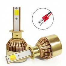 2pcs Dual Color Yellow And White Car LED Headlights H1 H7 H11 H4 High And Low Beam Integrated LED Light Beam - C6 - View 16