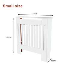 White Radiator Cover - Tall Modern Chelsea Design Vertical Slat Cabinet Radiator Shelve For Living Room/Bedroom/Kitchen - White - View 13