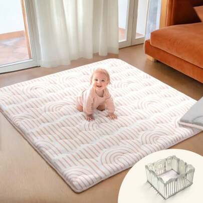 Baby Play Mat, Non-Slip Baby Mat For Floor, Soft Thicker Playpen Mat, Portable Playmat, Crawling Mat For Infants, Babies, Toddlers, Activity Mat