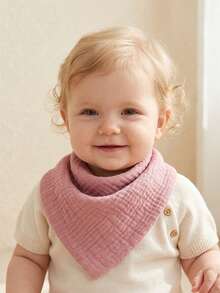 5pcs Girls Summer Dopamine Color Matching Baby Bib Set, Suitable For Daily Wear In All Seasons - 彩色 - 查看 8