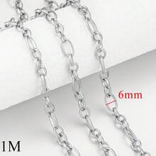 1 Meter 18K Gold-Plated Stainless Steel Multi Style Paper Clips, Oval Flat Chains, Large Thick Chains, Necklaces, Bracelets, DIY Jewelry Accessories - Chain - View 7