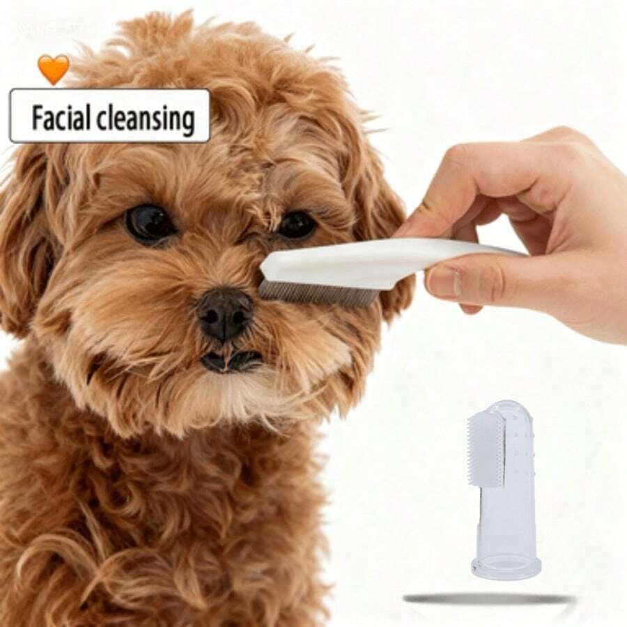 2pcs Pet Facial Comb Set (White PP Material) Fine Teeth Efficient Cleaning: PP Material Fine Teeth Design (Rounded Tips To Avoid Scratching Pet's Delicate Facial Skin, Deeply Combing Hair Roots), Precisely Removing Lice, Loose Hair And Fine Dirt, More Suitable For Small Facial Areas Than Regular Combs Washable And Easy To Maintain: Directly Wash With Water After Use To Clean, Avoiding Dirt Residue And Growth Suitable For Long Hair - Multicolor - View 1