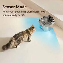 Stainless Steel Smart Cat & Dog Water Fountain, 3.2L/108Oz Ultra Quiet Automatic Filter Pet Water Dispenser, Suitable For Multiple Cats And Dogs, Replacement Filter Cartridges Available Separately - 3.2L - View 8