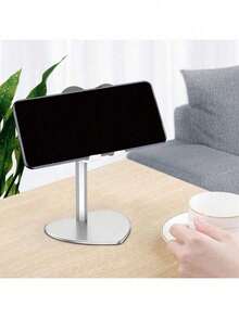 2026 New Model: Heart-Shaped Metal Desktop Stand ABS | Aluminum Alloy Portable Phone Tablet Holder | 360° Rotatable Adjustable Angle | Suitable For Desk, Bedside Table Or Car | Fashionable Cute Practical, Essential For Slouchy People, Hands-Free Easy Use | Popular Desktop Decor, Make Daily Life More Convenient And Interesting - Silver - View 10