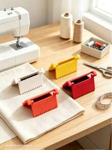 1/4pcs Articulated Sewing Clips, Handmade Sewing Helper, Helps You Sew Perfect Straight Lines, Clip-On Sewing Ruler Set, Hand Sewing Even Stitch Guide, Patchwork Sewing Template, Suitable For Sewing Beginners, Housewives, DIY Sewing Patch Repair Guide - Stitch-locking Edge Trimmer - View 8