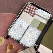 3-Pieces Cherry Print Travel Organizer Set - Large Capacity Cosmetic Bag, Portable Zippered Makeup And Toiletry Bag, Lightweight, Suitable For Camping And Weekend Trips - Beauty and Makeup Bag - View 6