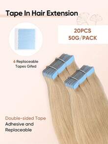 jessie's wig Jessie's 貼片式接髮片 真人髮絲 20片/包 50g 絲滑直髮 漂染金髮 接髮片 自然外觀 高品質 深棕色 灰金色 24# - S24 - 查看 4
