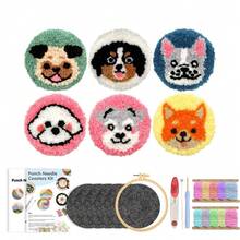 6pcs/1set Kit Sulam Jarum Tusuk Tema Anjing Lucu, Cocok Untuk Pemula Dewasa. Set Jarum dan Benang Sulam Buatan Tangan Lengkap, Termasuk Bingkai Sulam dan Buku Panduan. Kit Sulam Jarum Tusuk untuk Pemula, Cocok Untuk Dekorasi Rumah, Hadiah Liburan. - Berbagai gaya - View 12