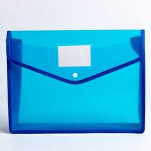 Carpeta expandible de plástico, bolsa sobre transparente con cierre de presión, sin divisores, gran capacidad, múltiples colores disponibles, adecuada para tamaño A4/Carta (color aleatorio) - 1 ud. - Ver 7
