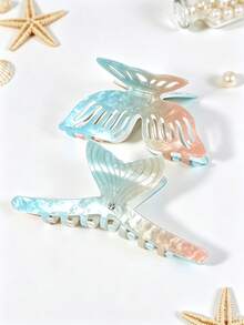 1件女款休閒度假美人魚髮夾，日常海洋元素髮飾，送禮首選 - 彩色 - 查看 2