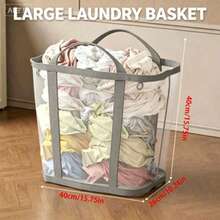 1 pieza Cesta plegable de gran capacidad y resistente al agua para almacenar ropa sucia, adecuada para el hogar y el baño - Multicolor - Ver 11