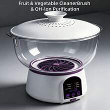 Oversized USB Rechargeable Fruit Vegetable Cleaner, Upgraded Multi-Battery Design For Long Endurance, High Efficient Portable Food Purifier With Stylish Look & Premium  Material, Ideal For Home, Picnic & Travel, Perfect Gift For Mom - White - View 10