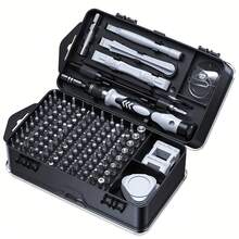 Kit de Reparación de Relojes 115 Piezas, Herramientas con Abridor de Caja y Barras de Resorte para Ajustar Correas y Cambiar Baterías, Regalo para Aficionados de Relojes - Negro - Ver 9