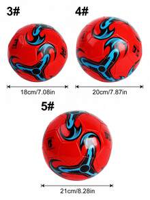 1pc Professional Anti-Burst Football, Official Size For Outdoor Training & Recreational Use, Suitable For Backyard, Park, Beach Play - Red - View 6