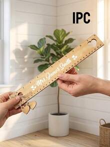 Custom Wooden Acrylic Ruler, Personalized Name Measuring Tool, Minimalist Desk Accessory, Customized Teacher Appreciation Gift, Customizable Office Supplies, Birthday, Graduation, Thanksgiving And Christmas Gift - Style a - View 9