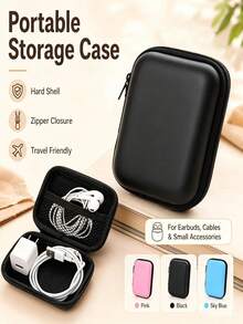 1pc Memory Card Game Box,Card Storage Sleeve,Board Game Tarot Card,Poker Card Protective Case,Digital Accessories Storage Box,Zipper Storage Bag,Coin Storage,Earphone/Data Cable Storage,Lipstick/Small Cosmetic Storage,Adult Gift,Birthday Gift Box. - Multicolor - View 1
