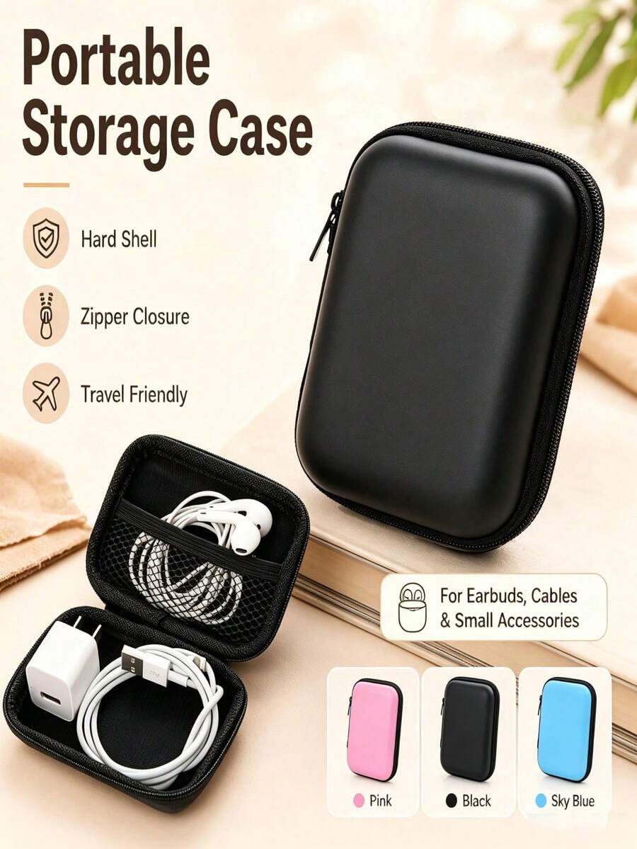 1pc Memory Card Game Box,Card Storage Sleeve,Board Game Tarot Card,Poker Card Protective Case,Digital Accessories Storage Box,Zipper Storage Bag,Coin Storage,Earphone/Data Cable Storage,Lipstick/Small Cosmetic Storage,Adult Gift,Birthday Gift Box. - Multicolor - View 1