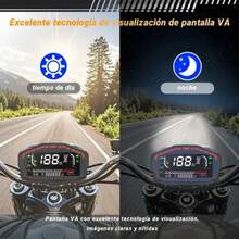 Velocímetro Digital Universal para Motocicleta Tablero Multifuncional con Iluminación LED Repuesto Instrumentos Conducción Diaria Preciso y Fácil Instalación - Negro1 - Ver 5