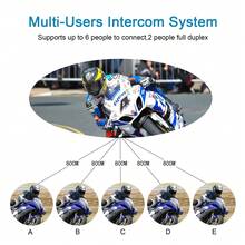 Tai nghe Bluetooth mũ bảo hiểm xe máy XINOWY V6 Plus mẫu mới 2027, bộ đàm liên lạc 1200M cho 6 người, điều khiển bằng trợ lý giọng nói UI, chất lượng âm thanh cải tiến vượt trội, chia sẻ nhạc một chạm - 1 cái - Xem 6