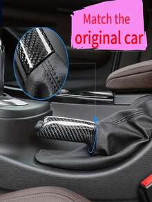 1pc Carbon Fiber Color Handbrake Handle Cover For BMW E46 E90 E92 E60 E61 F20 F22 F30 F32 Series, Easy To Install, Durable And Stylish - A - View 7