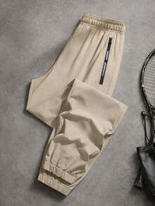 [1 Piece Random]1pc Boys' Casual Outdoor Sports Loose Tapered Pants - Khaki - View 2