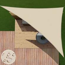 1pc Heavy-Duty Triangle Canvas Sunshade - Outdoor Patio Sun Shade Canopy, Designed For Comfortable Environment. Suitable For Yard, Garden, Pool Deck, Outdoor Cafe. Available In Multiple Sizes, DIY Design, Easy Installation - Beige - View 11