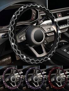 Bling Rhinestone Steering Wheel Cover With Crystal Diamond For Women, Sparkling Car Wheel Protector Universal Fit 15 Inch - Car Steering Wheel Cover - View 13