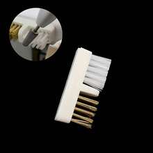 1PC Stainless Steel Nail Cleaning Brush, Nail Polishing Head Dust Brush, Dust Removal Brush - Multicolor - View 1