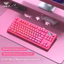 AULA Wireless 3-Mode Keyboard Side-Printed Non-Fading RGB Backlit Mechanical Feel Gaming Keyboard Office Gaming Esports Keyboard/Mouse Combo Wireless Bluetooth Wired Keyboard/Mouse - View 12