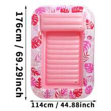 Cama flotante inflable de agua con diseño de hoja de tortuga cuadrada, de PVC grueso, para tomar el sol (Estilo/Color enviado al azar) - Multicolor - Ver 4