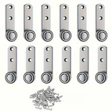 2pcs Heavy Duty Silent Sliding Door Wheel Set, Includes 4 Wheels And 8 Screws - Metal Structure, With Guide Rollers, Suitable For Underbed Storage Cabinets, Storage Boxes, Slide Rail Wheels, Sliding Door Hardware Set, Sliding Door Hardware - 2 - View 8