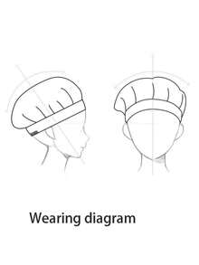 3pcs/1pc Topi Koki Pria/Wanita, Topi Koki Masak yang Dapat Diatur, Penutup Rambut Kering Kamar Mandi, Topi Koki Masak Dapur yang Dapat Digunakan Kembali - Dapat Digunakan Kembali & Dapat Dicuci - MultiWarna - View 3