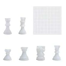 7pcs Resin Casting Chess Mold Set, Crystal Epoxy DIY 3D Chess Pieces, 3D Chessboard Silicone Mold, DIY Chess Game, Suitable For Western Chess, Tabletop Games, DIY Crafts And Board Game Accessories - One Size - View 10